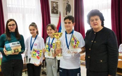 Тим основне школе „Свети Сава“ побједник републичког такмичења „Мисли Мине“
